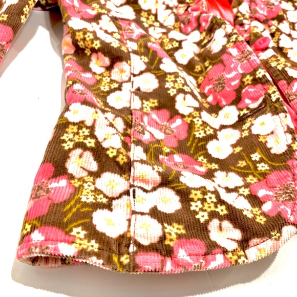 Gymboree Corduroy Floral Long Sleeve 2-Button Top Sweater Size 8 Girls - Picture 5 of 7